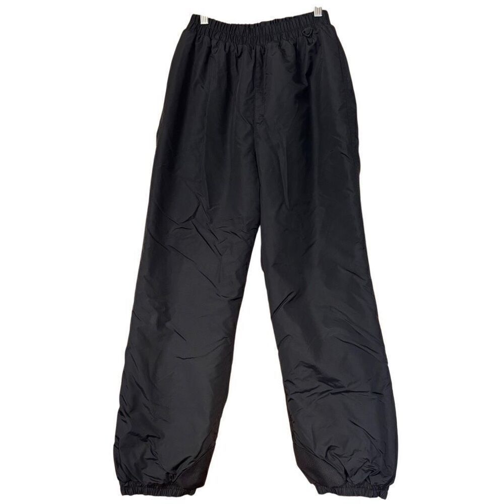 Columbia Black Plain Stretchy Windbreaker Snow Pants vintage Womens Size small